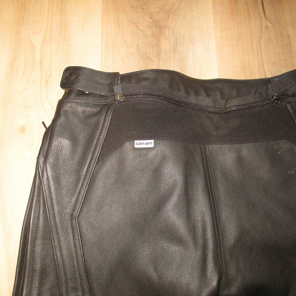 CAN-AM BRP MOTORCYCLE Woman's Heavy Genuine LEATHER Riding Pants Size 8 - Picture 8 of 11